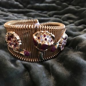 Gold Coro red 1960 bracelet